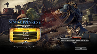 Warhammer 40K Space Marine game footage 1