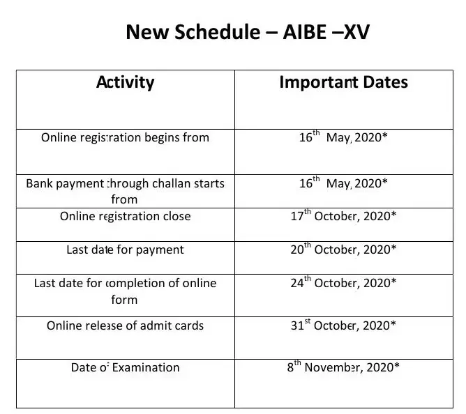 Notification Regarding New Schedule of AIBE XV, AIBE XV, All India Bar Examination XV