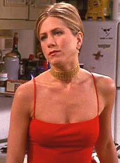 Jennifer Aniston sexy red dress breasts nipples