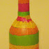 CRAFTS WITH ANASTASIA-- TISSUE PAPER DECOUPAGED BOTTLE