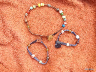 LoveLea's beach bracelets with vintage glass beads.