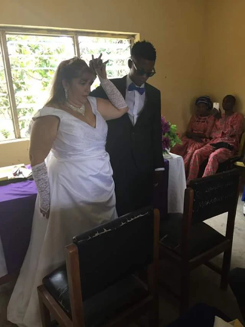 Young Nigerian man and his older British wife enjoy their honeymoon in Ado Ekiti