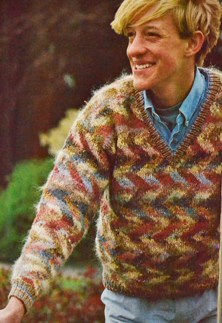 Kaffe Fasset Sleeveless V-Neck Zig Zag Sweater Vintage Knitting Pattern