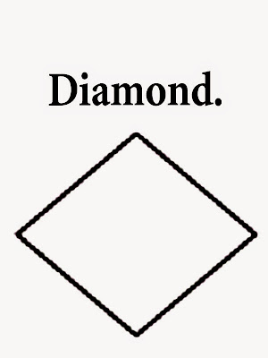 Free geometry shapes diamond printable simple drawings for Sunday school kids coloring with remarks