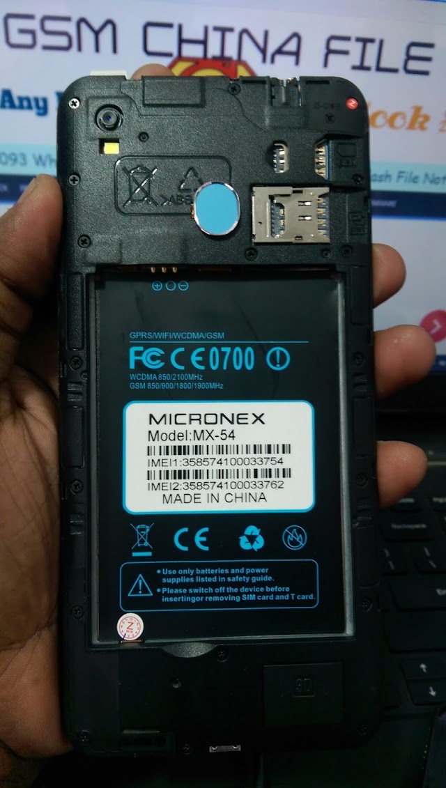 MICRONEX MX-54 Flash File MT6580 5.1 Hang Logo & Dead Firmware