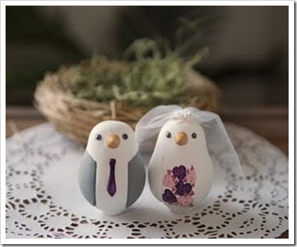 Bird wedding cake toppers