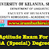 Aptitude Exam For  BA - Kelaniya University 