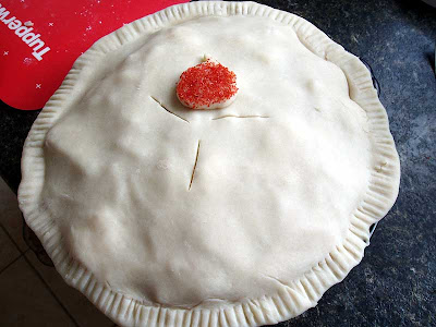  My pie is ready for the oven.