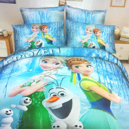 Sprei Anak Motif Frozen Hijau