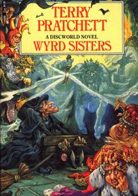 Cover of Wyrd Sisters, a novel by Terry Pratchett