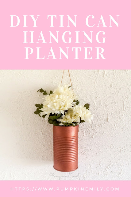 DIY Tin Can Hanging Planter