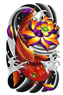 Simple Koi Fish Tattoo Designs