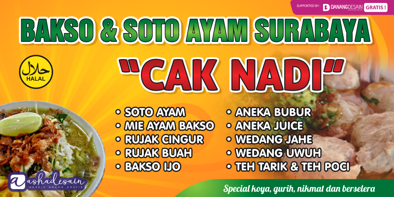 Contoh Desain Banner Spanduk  Download Bakso  dan Soto Ayam 