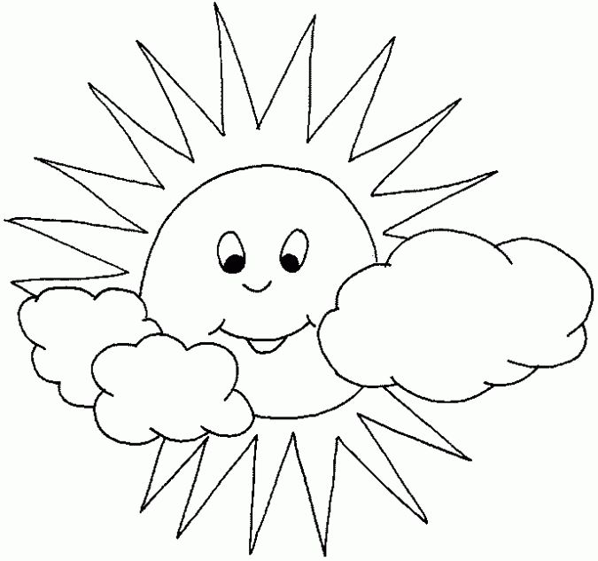 Gambar Mewarnai Matahari dan Bulan Lucu ~ Gambar Mewarnai Lucu