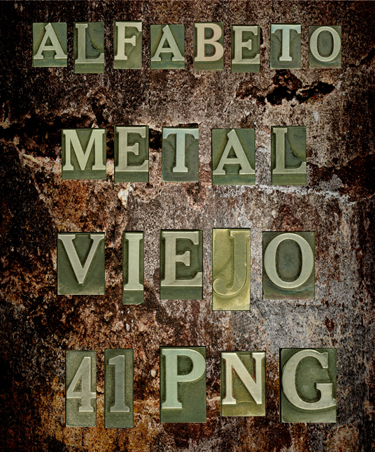 Alfabeto metal viejo (Vintage)