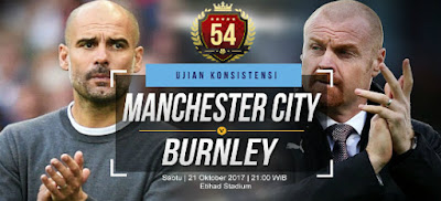 Prediksi Bola Jitu Manchester City vs Burnley 21 Oktober 2017