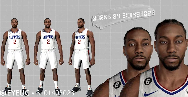 NBA 2K23 Kawhi Leonard Cyberface