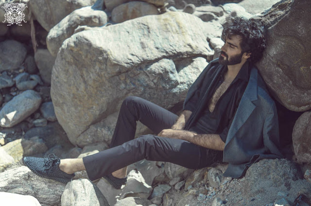 Mens fashion photo shoot for pakistani menswear designer brand republic by omar forooq. Shot by abdullah haris and modeled by hasnain lehri. Location is hunza valley.