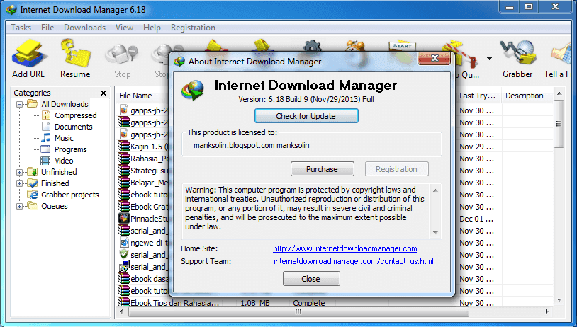 Free Internet Download Manager 6.18 Build 12