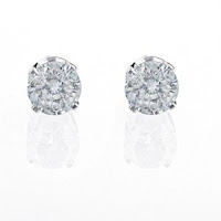 14k White Gold, Round, Diamond Stud Earrings (1/2 cttw, J-K Color,  I2-I3 Clarity)