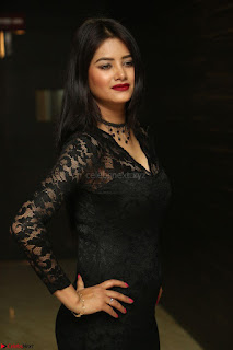 Actress Monica in spicy transparent Black Top at O Pilla Nee Valla Movie Audio Launch Feb 2017 104.JPG