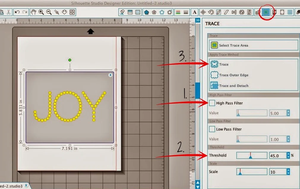 DIY, do it yourself, lighted sign, Silhouette, Silhouette Studio, Silhouette tutorial, trace, high pass filter