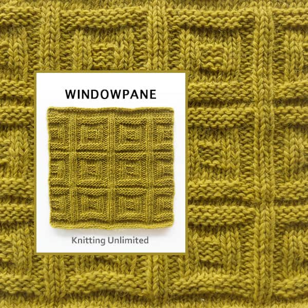 Windowpane Knit Purl Block 74