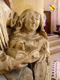 BULLIGNY (54) - Statue de Sainte-Anne instruisant la Vierge (XVIe siècle)