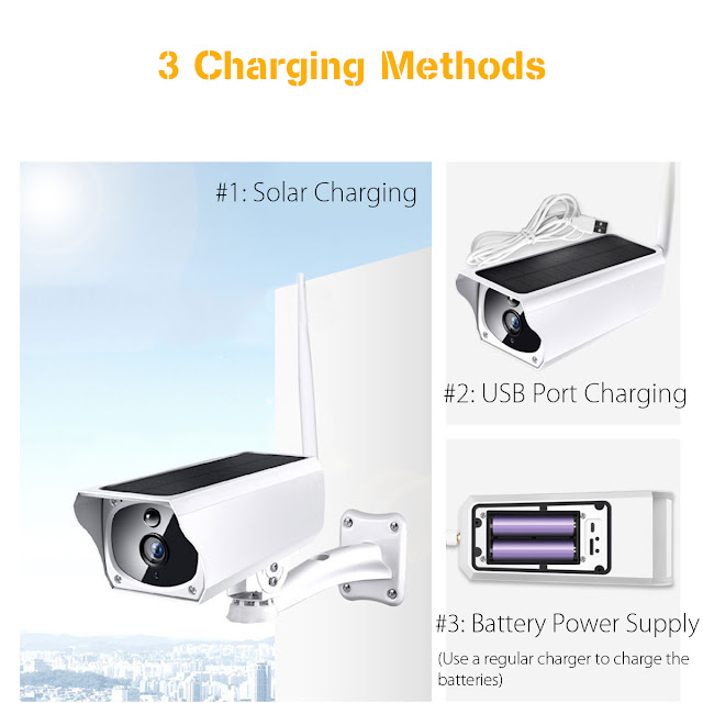 1080P Solar Panel Power Wireless Waterproof PIR HD Camera Security Surveillance CCTV