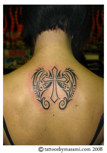 Cross Tribal Tattoo