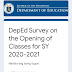 DepEd Conducts Survey on the Opening of Classes for SY 2020- 2021