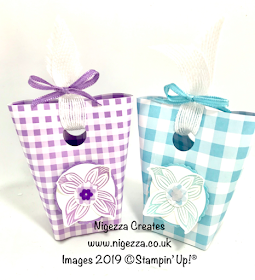 Stampin' Up! Gingham Gala Mini Gift Bag Nigezza Creates