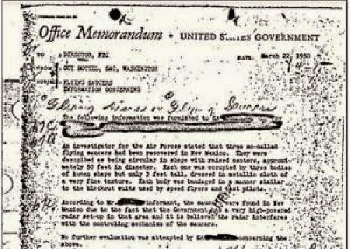 Fbi Vault Reveals Ufo Memo