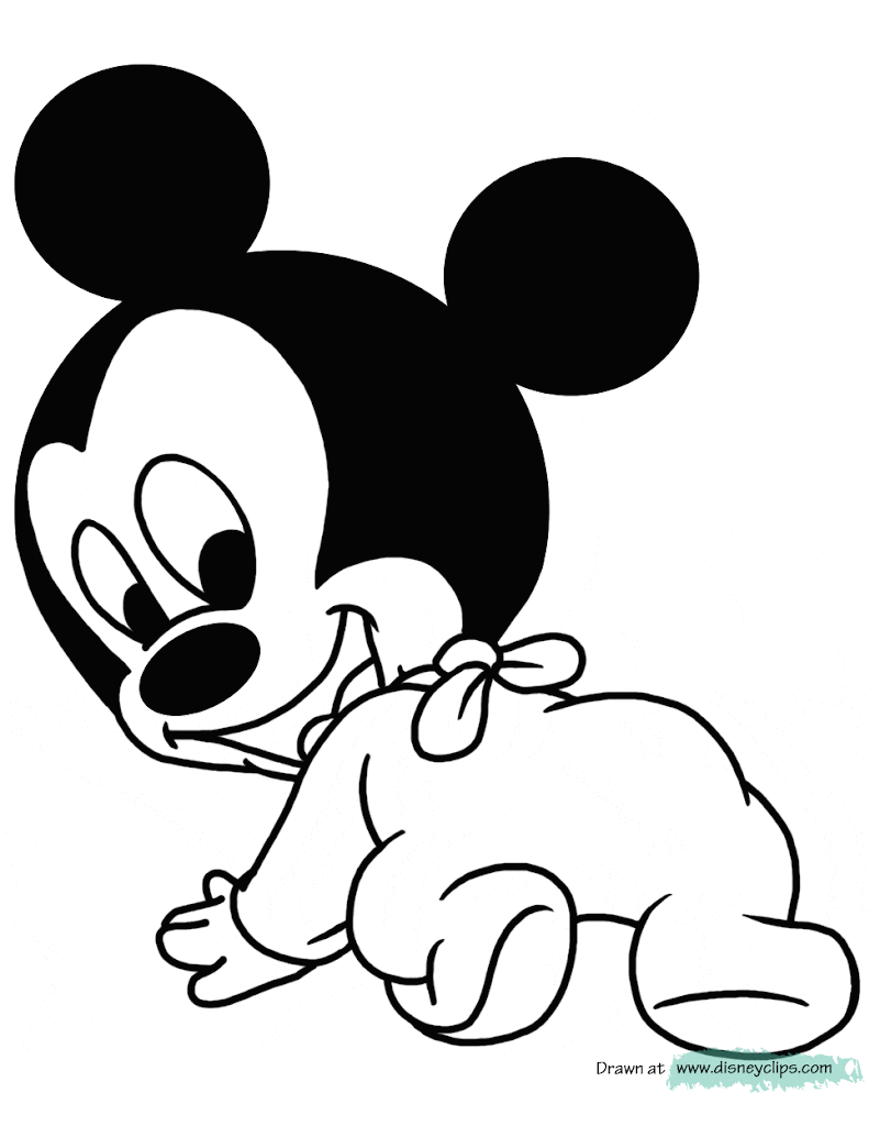 With Printable Coloring Pages Baby Mickey Minnie Donald Daisy Pluto And Goofy