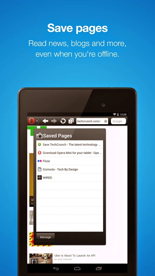 Free Download Opera Mini Browser 7.6.1 for Android Full ...