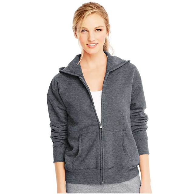 women Hanes zip sweatshirt