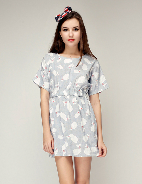 Whale Print Dress