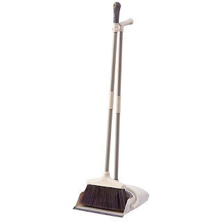 Broom and Dustpan Set Long Handle Dustpan and Lobby Broom Combo Upright Grips Sweep Set with Broom