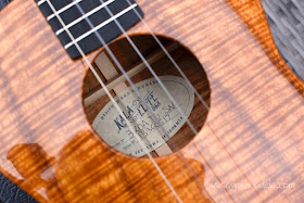 Kala Elite Koa Tenor Ukulele sound hole