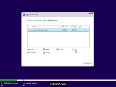 Cara instal Windows 10