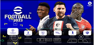 Download Game Bola eFootball PES 2023 PPSSPP Camera PS5 New Update Faces And Kits Graphics HD Latest Transfer