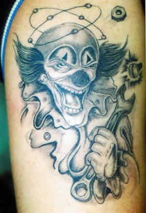 clown face tattoos