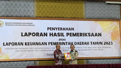 PJ Bupati Mesuji Peroleh WTP LKPD 2023 BPK Provinsi Lampung  M