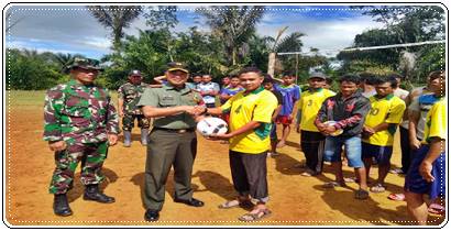 Dandim 0305/Pasaman Buka Turnamen Bola Volly Di Lokasi TMMD ke 102 Dusun Rojang Siruak Barat