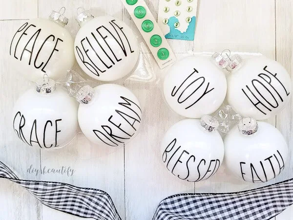 Rae Dunn DIY ornaments