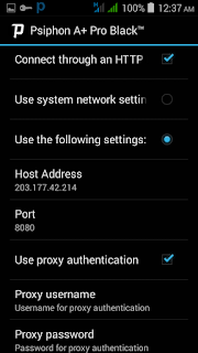 Psiphon A+ Pro Black Globe User Settings 1