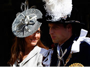 . Service at St. George. At that time, Kate Middleton wore a gray hat.