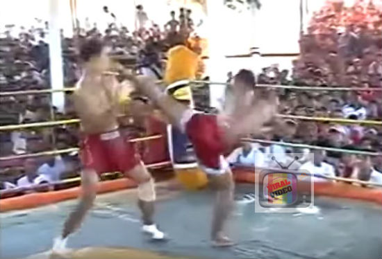 Brutal Burma vs Muay Thai fight no gloves knockout