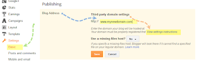 set up custom domain in blogger