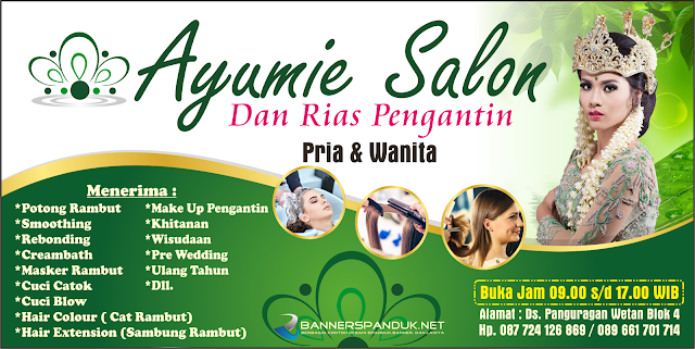 Banner Spanduk Salon Rambut & Kecantikan